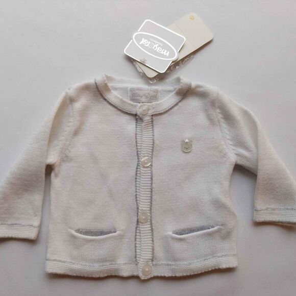 NWT Mayoral White Cardigan ~ sz 0-3 mo - Picture 1 of 4